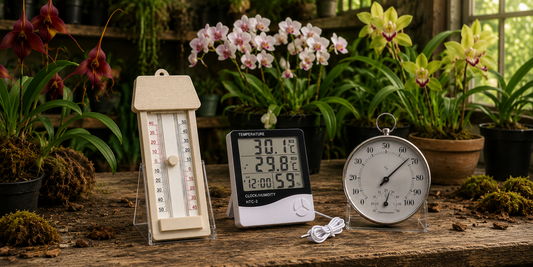 How to Use a Thermometer and Hygrometer for Orchid Growing