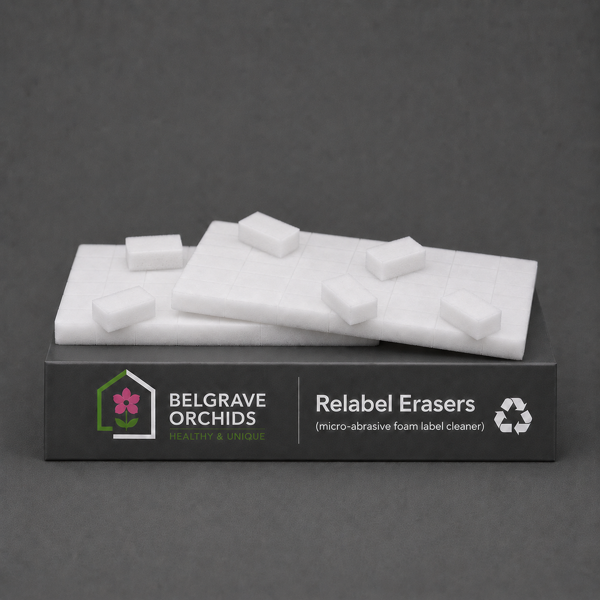 Relabel Erasers pack shot showing eraser quantity